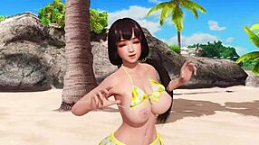 feeling the beach breeze on my big tits and ass while topless