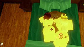 robloxian bbc takes on two snowbunnies in bed, making me feel intense emotions with that monster cock