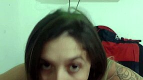 Amateur girl gives sloppy blowjob with lots of saliva