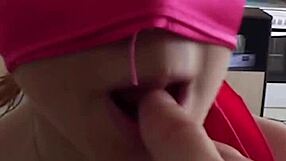 Aprill Gets Blindfolded And Fucked From Behind In Doggystyle Bent Over Ass Cum On