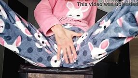 Teen stepdaughter TEASING in pajamas