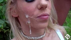 cute blonde harmony hex enjoys british outing with friends