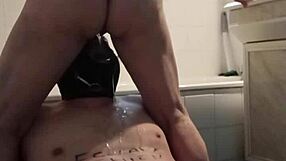 mature european femdom licks pussy in bdsm fetish session