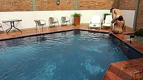 on vacation licking ass and deepthroat with step-nephew by the pool