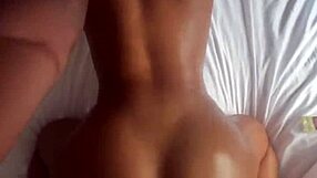 hey, this slim thick lightskin babe chats with a friend at home