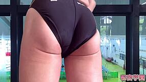 I borrowed a swimsuit from the girls' club and masturbated by the pool. It was so thrilling!