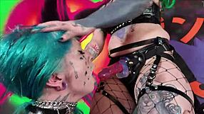 Submissive girl begs her german mistress for a rough strapon fuck in this intense lesbian femdom session!