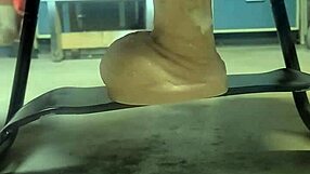 big hankeys dildo on bouncy sex chair, oh man...