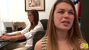 Rilynn Rae and Anastasia Rose Ignore Work for Taboo Lesbian Sex