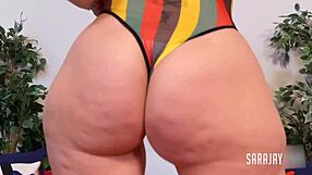 Luscious Sara Jay Fingers Her Massive Tits and Pretty Pussy Solo