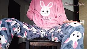 Teen stepdaughter TEASING in pajamas