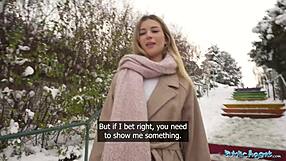 hey, check this cute blonde giving a wild outdoor pov blowjob in a secret spot with a big dick