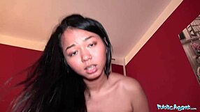 hey stranger, wanna watch this stranded thai girl get a public facial?