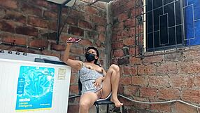 My Slutty Neighbor In The Yard Showing Her Pussy - Under Her Dress