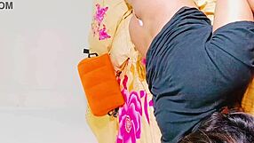 mikky playfully gives handjob leading to cum