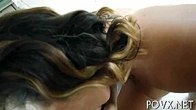 Beauty bows down for a hard fuck