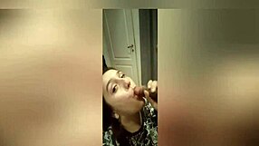 girlfriend gives amazing blowjob with deepthroat 😍