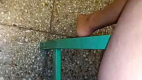 transexual sucks dick fucks ass in kitchen close view