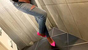 Desperate German Lover Pees In Jeans Then On Ass While She Teases With Handjob And Blowjob