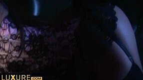 Busty Evan Rochelle receives deep anal sodomy with cumshot in heels and corset.