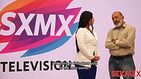 Sexmex weather presenter Elizabeth Marquez gives quick blowjob and fucking