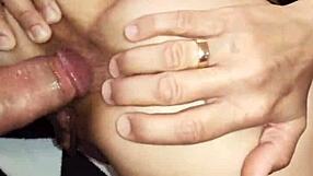 Russian mature couple explores homemade anal sex in stockings and lingerie