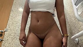 Teen Mexican Masturbates Hard in Shopping Mall Bathroom NOW!