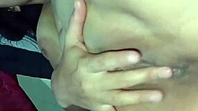 latina brunette masturbates after first sex