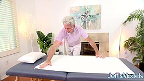 chubby blonde milf lila lovely blows the masseur