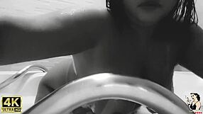 Milf teacher in bubble bath masturbates pussy intensely while wearing lingerie and fantasizing about anal assfucking