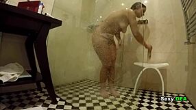 goddess sexydeas in a steamy shower session after wild pov banging