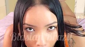 Asian Hottie Changes Lingerie Before Boss Fucks Her Raw