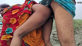 bangladeshi bowdi with her boyfriend in an open place