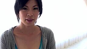 I love how Saki Aoyama blows my hard cock with her big tits.