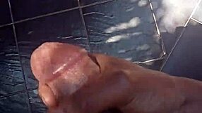 stroking dick outside, what a thrill