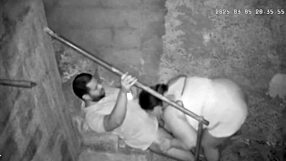 The hidden camera captures the stepmother intensely fucking her stepson in secret