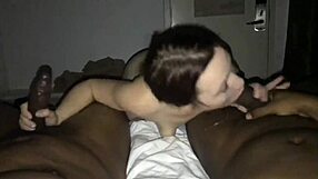 Husband FILMS As She DEEPTHROATS And FACES Two MASSIVE BLACK COCKS With Sloppy BLOWJOB.