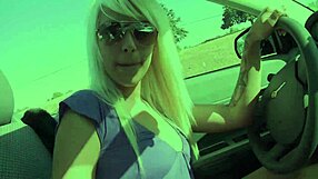 Blonde Stevie Shae tempts with big tits sucking monster cock in bathroom glory hole