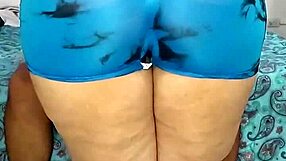 curvy mature woman competes with young man in intense oral challenge