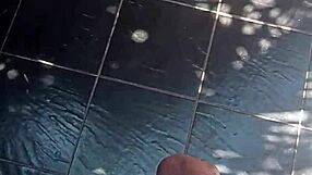 stroking dick outside, what a thrill