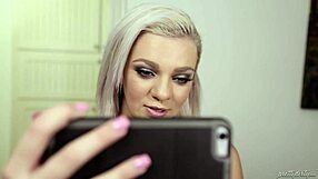 Ashley Adams sees Jessy Jones deepthroat and fuck through webcam