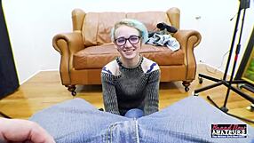 EXOTIC NERDY COED RAVEN GETS HER WET TWAT FINGERED AND HER ASS FUCKED