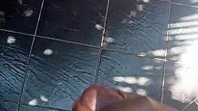 stroking dick outside, what a thrill