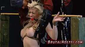 Ever Seen Rough Russian Anal Gangbang with BDSM Penis Sounding on Big Breasts?