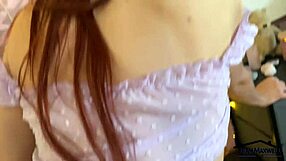 Petite Redhead Teen Feels Intense Pleasure From BBC Fucking Her Face And Pussy.