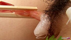Business meeting in Japan turns wild with naked teen sushi and creampies