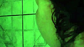 the seductive prostitute gives an intense blowjob in the dimly lit room, her lips wrapped tightly around the throbbing cock