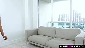 huge dick stretches petite teen eden sinclair's tight asshole in anal fucking.