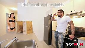 Busty Milf Fucked Roughly On Counter By Neighbor