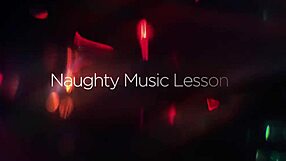 Naughty student turns music lesson into rough bisexual threesome with Skye Blue and Tru Kait